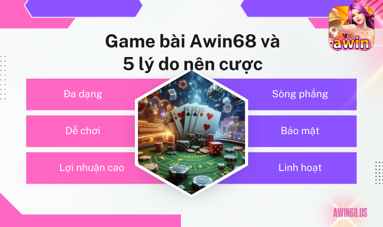 Game bài Awin68 và 5 lý do nên cược