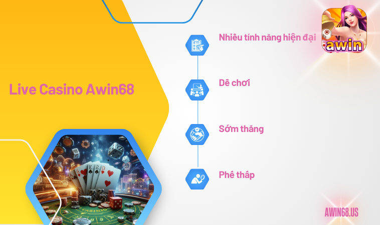 Live Casino Awin68 nhiều tính năng hiện đại